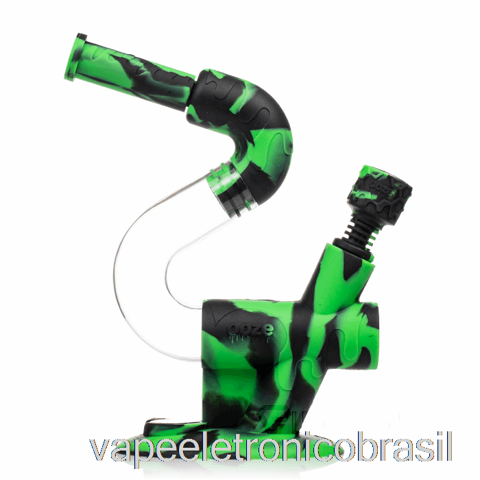 Vape Eletrônico Lodo Desviar Tubo De água De Silicone Camaleão (preto/verde)